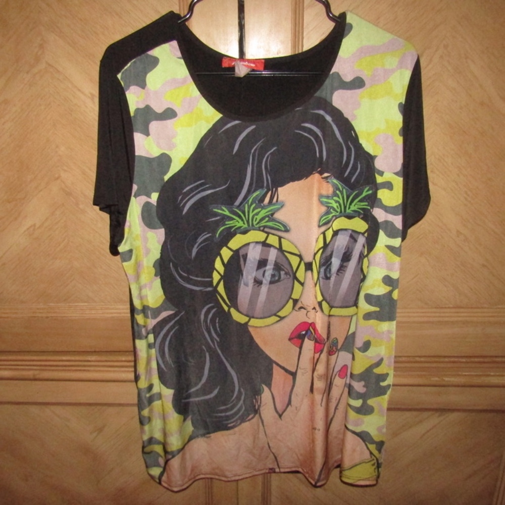 Rainbow Pineapple Graphic Tee